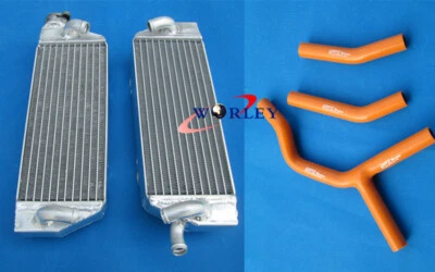 Radiador y manguera de aluminio para 1998-2007 125/200/250/300 SX/EXC/XC/MXC 99 00 01 02 Foto 1 de 4