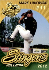 2012 Willmar Stingers Team Issue #23 Mark Lukowski Papillion Nebraska NE Card