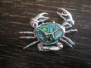 Prachtvoller Anhänger Krebs Krabbe 925er Silber vollplastisch beweglich 3 x 4 cm - Picture 1 of 4
