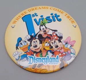 Walt Disney Resort Button Pin 1st Visit Mickey Mouse - Picture 1 of 4