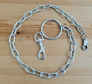 "Llavero de jeans de metal con correa de alta resistencia cromo de 31" cadena para motociclista camionero - Imagen 1 de 4
