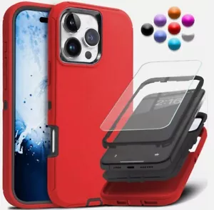 For iPhone 16 15 14 Plus 13 12 11 Pro Max Shockproof Heavy Duty Rug Case Cover - Picture 1 of 16
