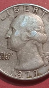 1977D Washington Quarter W/misannealed; - Clad, A Die Break Across It + Filled D - Picture 1 of 18