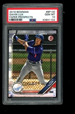 2019 Bowman Prospects #BP-130 Gavin Lux Dodgers PSA 10 GEM MINT Qty - Image 1 of 2