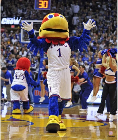 Kansas Jayhawks Unsigned Big Jay Crowd Entertaining Photograph Cover