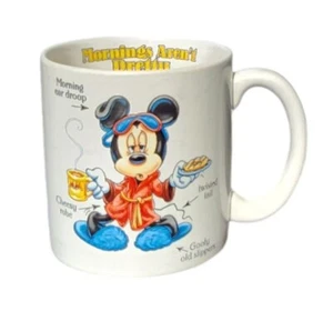 Disney Mickey Mouse White Morning's Aren't Pretty Mug 450ml Disney Store - Picture 1 of 6