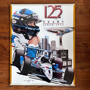 Al Unser Jr Signed Poster PPG Indy Car World Series Racing Autographed 1991 Vtg - Picture 1 of 12