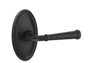 Emtek Merrimack Solid Brass Lever Door Handle with Oval Rosette Multiple Functio - Picture 1 of 9