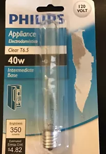 Philips 416297 Clear Appliance 40-Watt T6-1/2 Intermediate Base Light Bulb - Picture 1 of 3