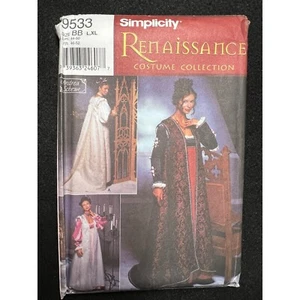 Disfraces Simplicity Pattern 9533 Misses Renacimiento Talla L-XL 18-24 FF SIN CORTAR - Imagen 1 de 4