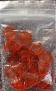 23 orange Blatt Kunststoff Perlen zum Basteln Schmuck - Bild 1 von 2