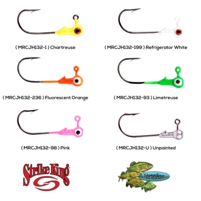 Джиг-головки Strike King Panfish Mr. Crappie 1/32 унции на выбор 6 цветов MRCJH132 - Изображение 1 из 4