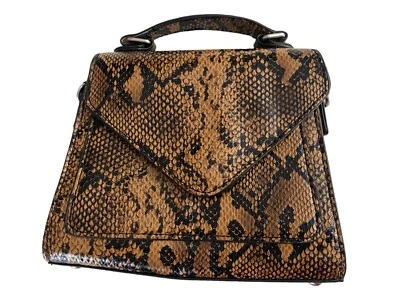 Urban Outfitters Faux Snakeskin Small Purse Satchel Top Handle Clutch Bag Chic - Изображение 1 из 4