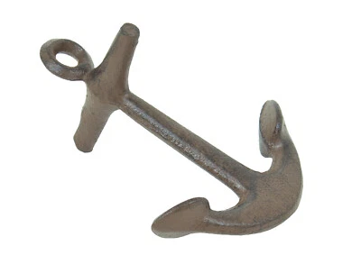 Nuevo Pisapapeles Ancla Barco Barco Vintage Estilo Antiguo Hierro Fundido Playa Náutico Foto 1 de 4