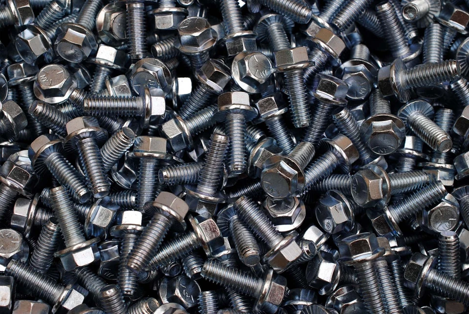 LEXAR INDUSTRIAL (100) Grade 5 Hex Head 3/8-16 x 1 Serrated Flange Bolts Cap Screws Zinc