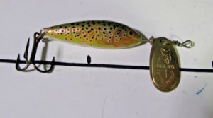 Blue Fox Super Vibrax #1 Minnow Spin raro colore trota marrone - ottime condizioni - Foto 1 di 3