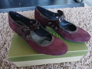 Hotter Valetta Leather Mary Jane Heels Ruby colour Size 6/39 - Picture 1 of 12