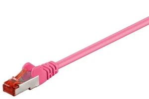10x CAT 6 Netzwerkkabel S/FTP; CAT 6-0300 S/FTP PIMF MAGENTA 3m SB - Bild 1 von 1