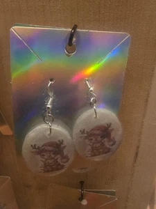 Christmas Reindeer Stainless Steel Resin Ladies Holiday Hook Earrings - Bild 1 von 1