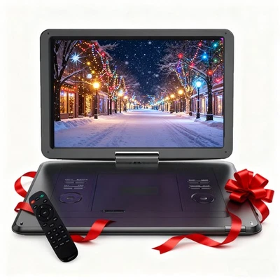 Tragbarer DVD-Player mit 17,5 Zoll it 15,6" HD-Schwenkbildschirm Akku Zonenfri - Bild 1 von 4