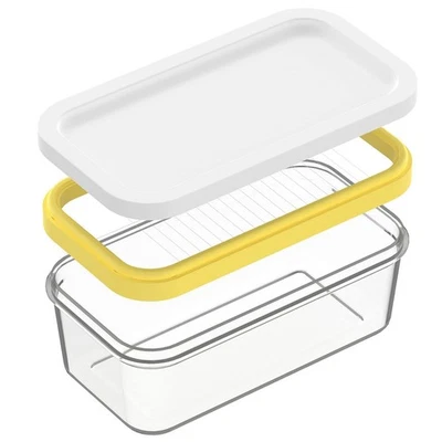 Butter Slicer Cutter, Stick Butter Container Dish with Lid for Fridge - Image 1 of 4