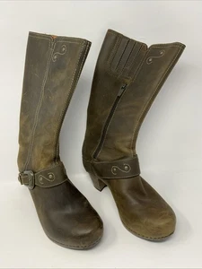 Dansko Mujer Talla US 7.5 - 8 EU 38 Botas de Montar Zapatos Cuero Marrón Hebilla de Becerro - Imagen 1 de 9