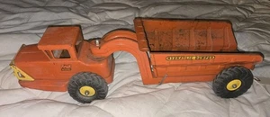 Vintage Nylint 4600 Pressed Steel Hydraulic Dumper Earth Mover Orange Works - Picture 1 of 9