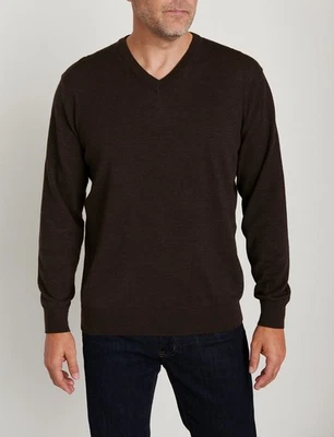 Suéter Mario Gilberti Marrón 100% Lana Merino Hecho en Italia Para Hombre XL Foto 1 de 4