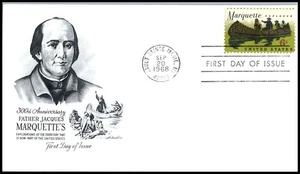 1969 Jacques Marquette Sc 1356 FDC Artmaster cachet Sault Sainte Marie MI - Picture 1 of 1