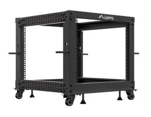 5901969446937 Open rack 19'' 9U 600x600-1100 regulowany czarny LANBERG - Bild 1 von 7