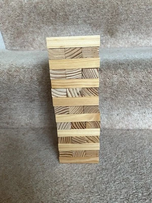 Towering Blocks Game 45 Pieces Wooden Tumbling Towers Building Blocks - Image 1 of 3