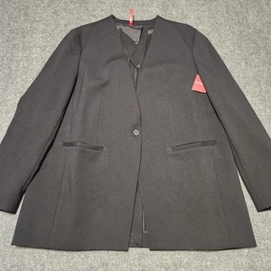 Spanx Blazer senza colletto perfetto donna XL nero ufficio carriera armadio graffetta  - Foto 1 di 15