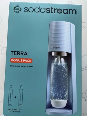 Nuevo paquete extra SodaStream Terra sin abrir con 2 cilindros de CO2 azul Foto 1 de 3