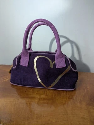 Victoria’s Secret Bolso Cartera Púrpura Vintage Corazón Algodón De Colección Y2K Foto 1 de 4