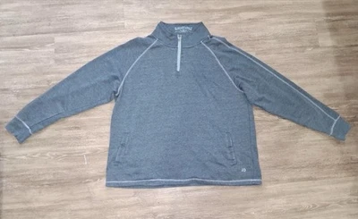 Pulôver masculino Margaritaville XL cinza quarto de zíper manga longa camisa casual - Imagem 1 de 2