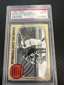 1968 Topps Baseball World Series Game 6 PETROCELLI #156 PSA 9 RED SOX - Picture 1 of 2
