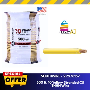 Southwire 500-ft 10 -AWG Yellow Stranded Copper THHN wire ( By-the-roll ) - Picture 1 of 2