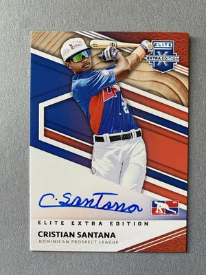 2020 Panini Elite Extra Edition Cristian Santana Auto #DPL-CS - Image 1 of 2