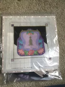STUDIO 2 Ltd. “Tapestry Purse” Pic H.P. Needlepoint Canvas 14 Mesh Unfinished - Picture 1 of 9