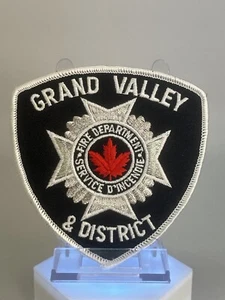 Vintage Grand Valley and District Fire Department Vinyl Patch Canada Brand New - Picture 1 of 4