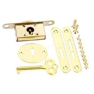 1 Set Classical Lock Retro Drawer Cabinet Wardrobe Cupboard Jewelry Box Lock - Picture 1 of 6
