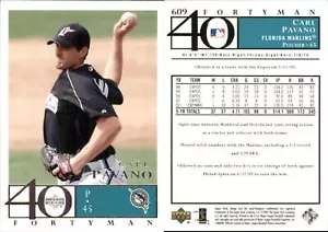 Carl Pavano 2003 Upper Deck 40-Man #609 Card Marlins FREE SHIP *AutographDen* - Picture 1 of 1