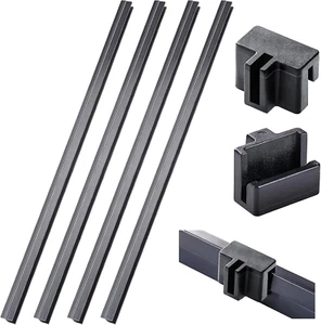 34 Pieces Hanging File Rail and Clip Set 30 Black Hanging File Clips 4 Hangin... - Picture 1 of 7