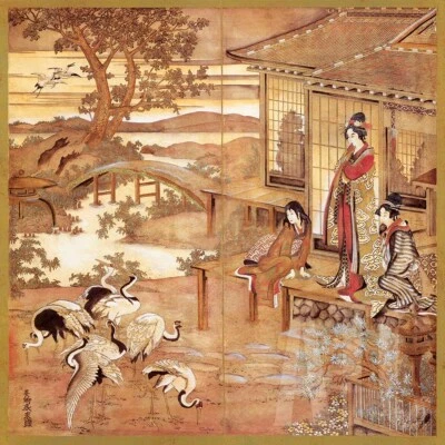 36W"x36H" SOL DE NOCHE SOBRE HOKKAIDO por JOSEPH AUGUSTINE - LONA ASIÁTICA ASIÁTICA Foto 1 de 4