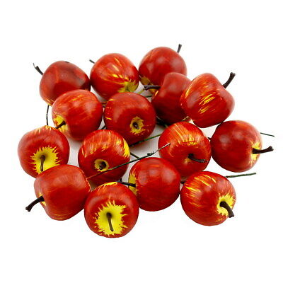 12x Manzanas Decoradoras Pequeñas 3,5cm, Rojo/Amarillo Brillante, Artificial, ¡¡¡Frutas!!¡! • 4.95€
