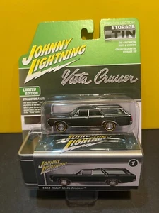 1/64 Johnny Lightning Collector Lata de almacenamiento 1964 Oldsmobile Vista Cruiser verde - Imagen 1 de 2