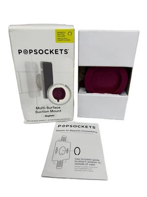 Suporte de telefone PopSockets sucção magnética com MagSafe -Vinho tinto metálico - Imagem 1 de 4