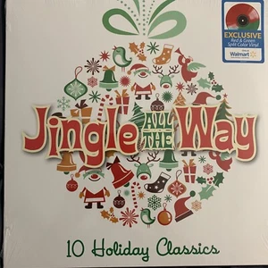 Jingle All The Way 10 Holiday Classics - Red & Green Split Colored Vinyl LP - Picture 1 of 5