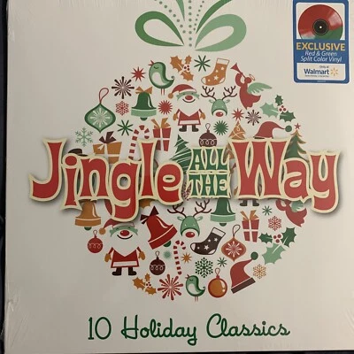 Jingle All The Way 10 Holiday Classics - Red & Green Split Colored Vinyl LP - Image 1 of 4