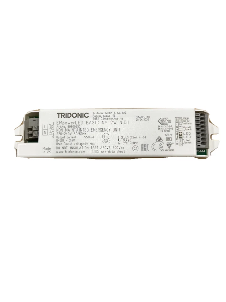 Tridonic EMpower LED BASIC NM 2w NiCd emergency Non Maintained LED driver